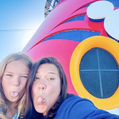 On the Disney Wonder with my mini! 